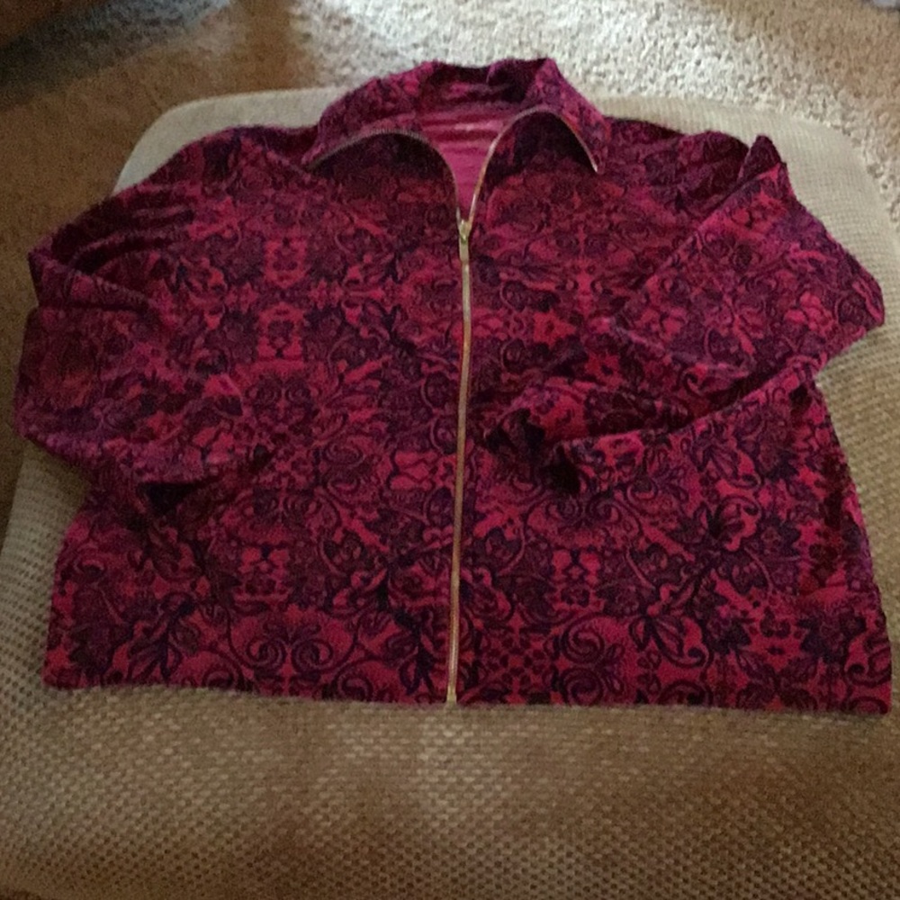 Velour leisure wear jacket